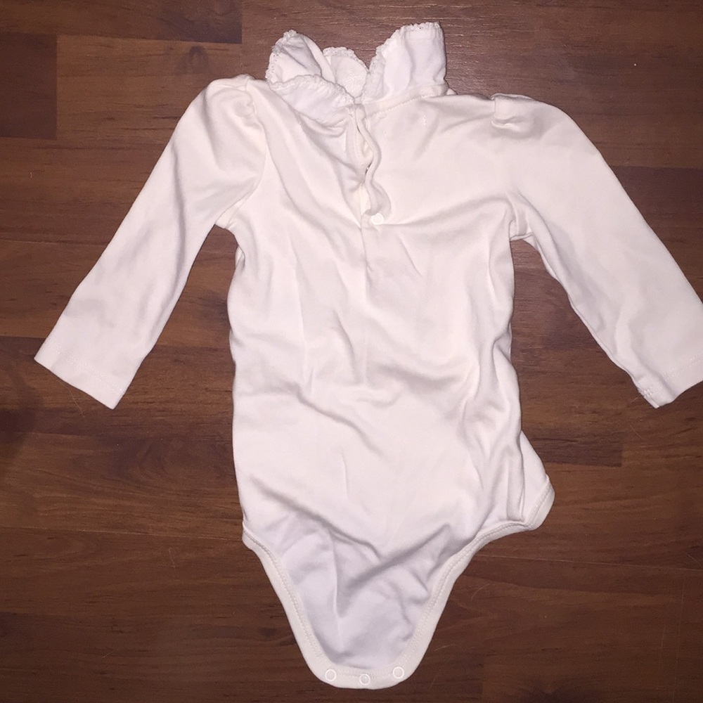White onesie for baby
